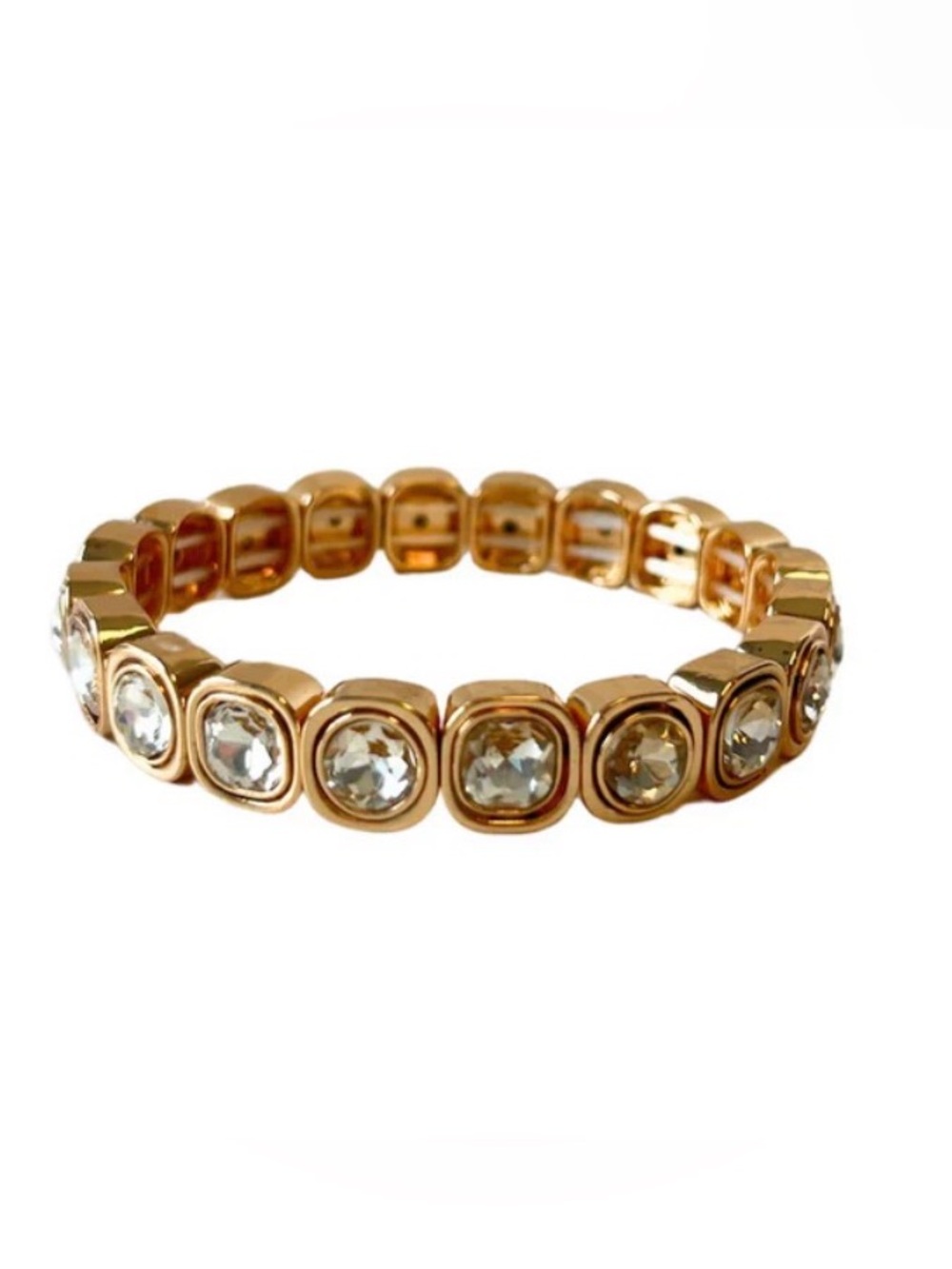 Smith & Co City Girl Petite Stretch Bracelet Metallic Gold NEW WITHOUT TAGS